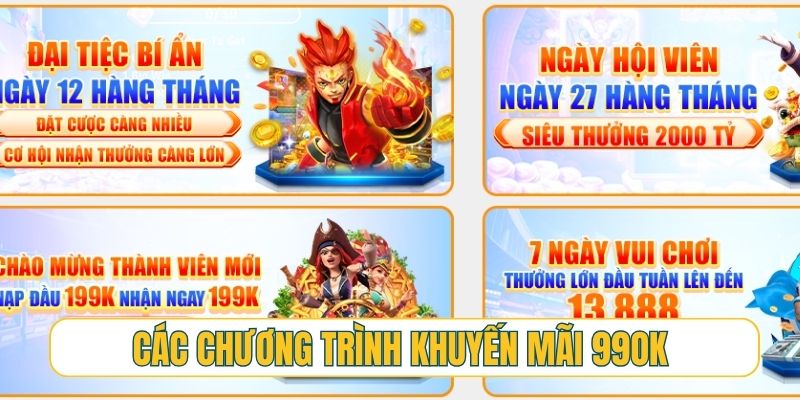 Các chương trình khuyến mãi 99OK về đặc quyền hệ thống