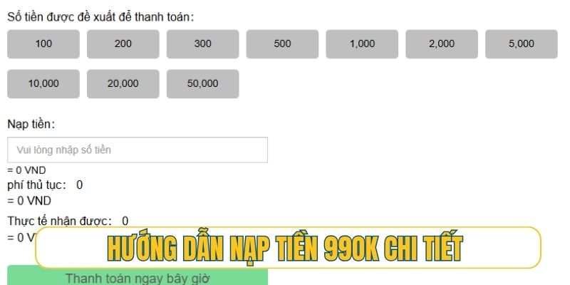 Hướng dẫn nạp tiền 99OK chi tiết từng bước cực dễ