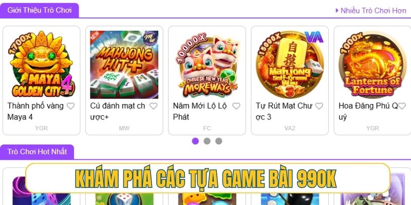 Khám phá các tựa game bài 99OK đình đám nhất hiện nay