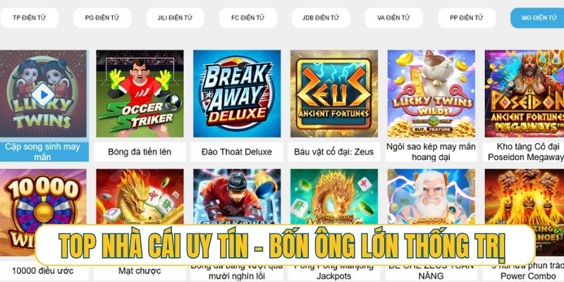 Top nhà cái uy tín - bốn ông lớn đang thống trị làng cá cược
